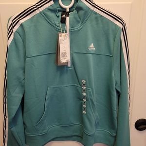 Adidas Green Sweatshirt Quarterzip